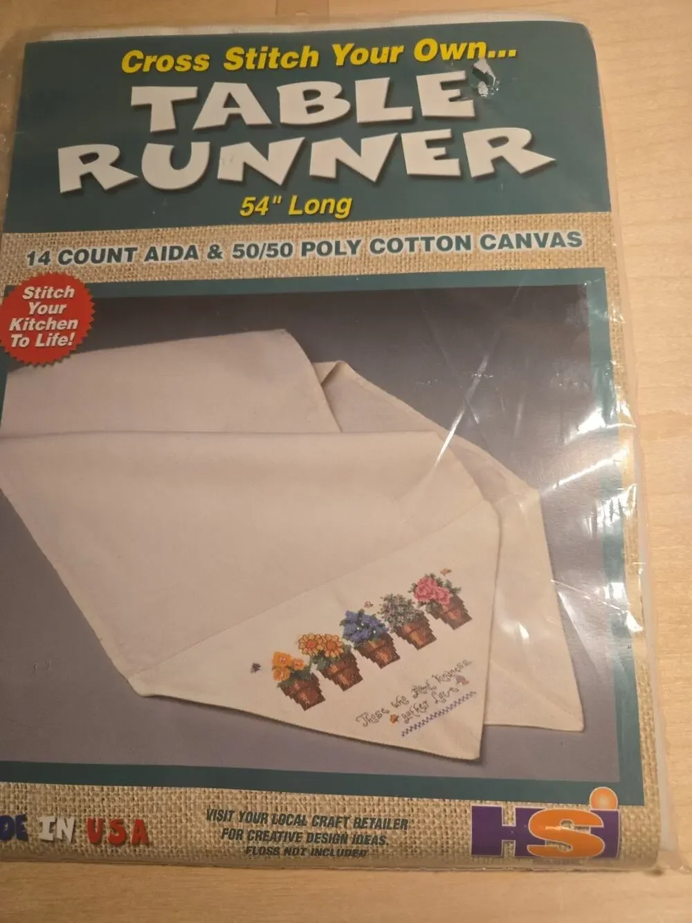 Cross stitch Fabric. 14 Count table runner 54